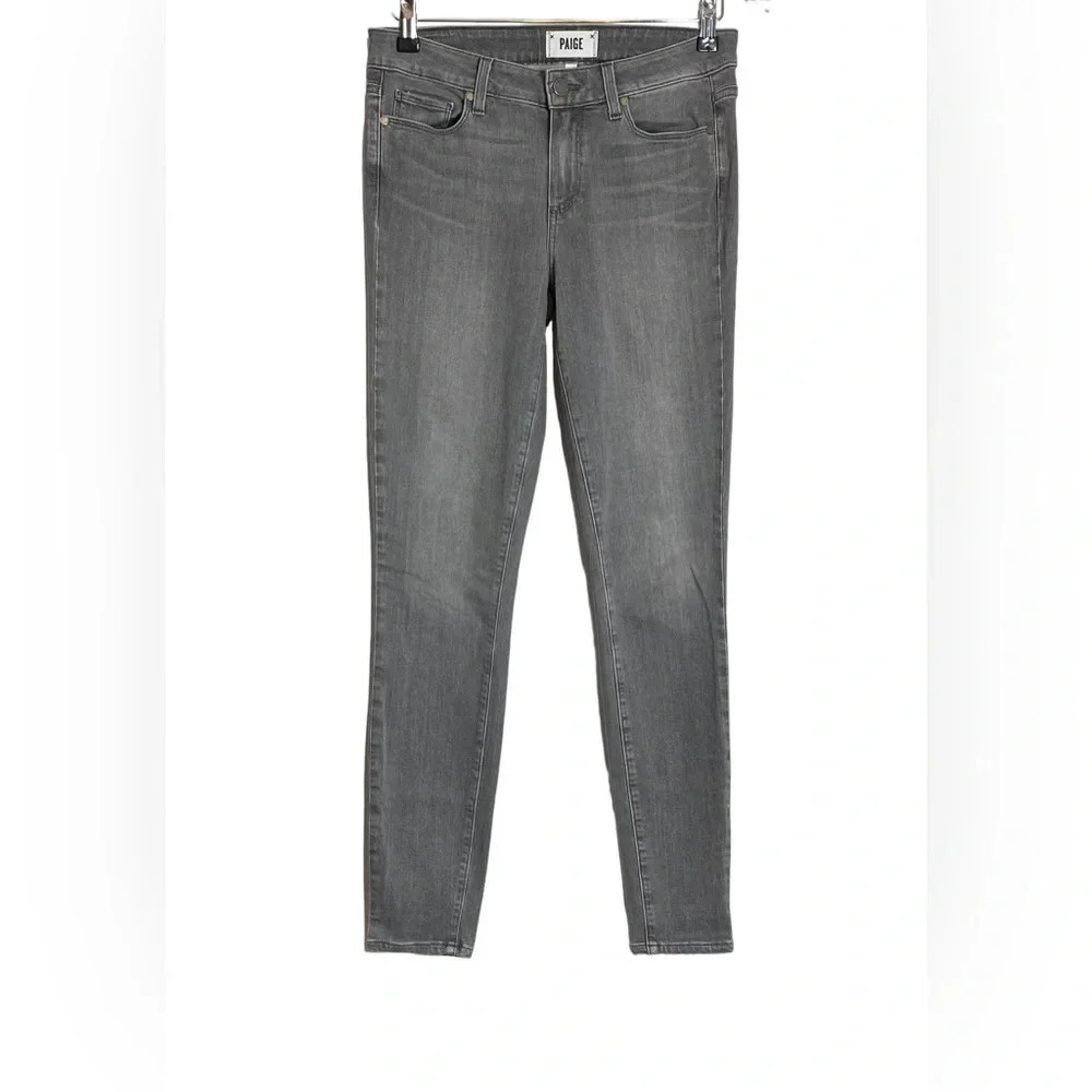 ✅SOLD-Paige | Verdugo Ultra Skinny Jeans Mid Rise Stretch Gray 30” Inseam - Picture 2 of 8